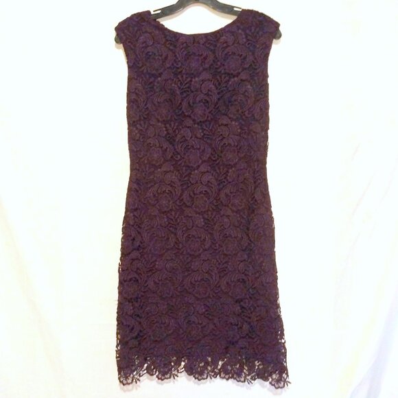 Ralph Lauren Dresses & Skirts - Lauren Ralph Lauren Lace Cocktail Dress 8 Lined Sleeveless Wedding Evening